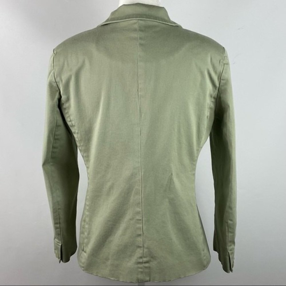 L.L Bean Womens Blazer Size 6P Light Green Button Front Ladies Top Blazer - Picture 6 of 8